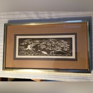 Vintage Intaglio Etching, Al Kaufman